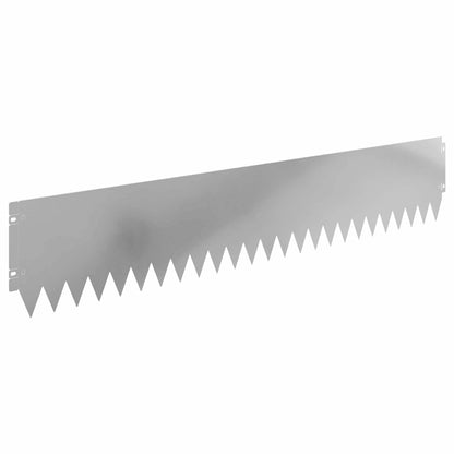Lawn Edging 10 pcs 103 x 20 cm Steel Silver