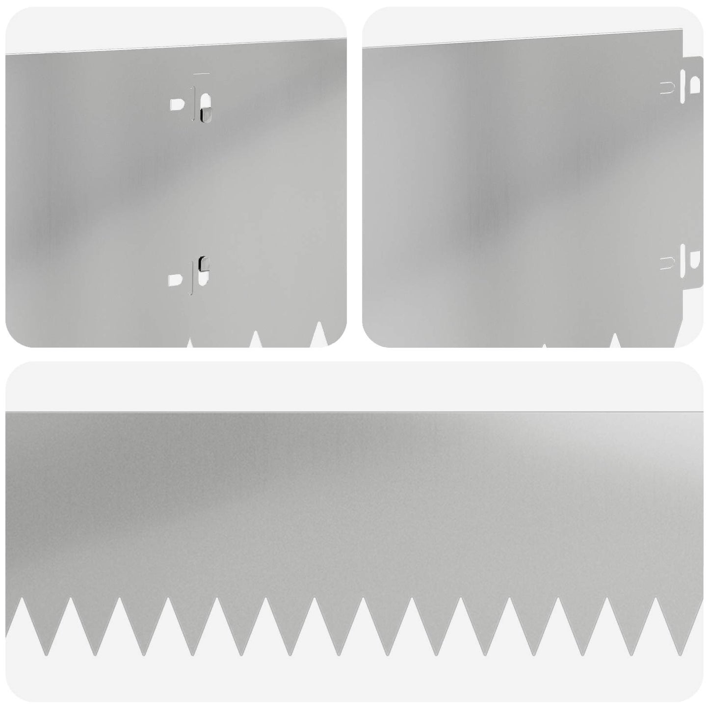 Lawn Edging 20 pcs 103 x 20 cm Steel Silver