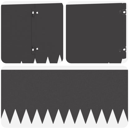 Lawn Edging 10 pcs 103 x 25 cm Steel Black