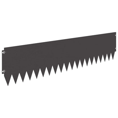 Lawn Edging 20 pcs 103 x 25 cm Steel Black