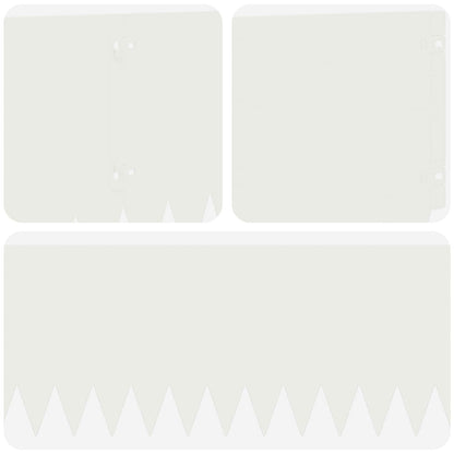 Lawn Edging 10 pcs 103 x 25 cm Steel White