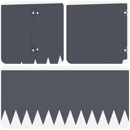 Lawn Edging 20 pcs 103 x 25 cm Steel Anthracite