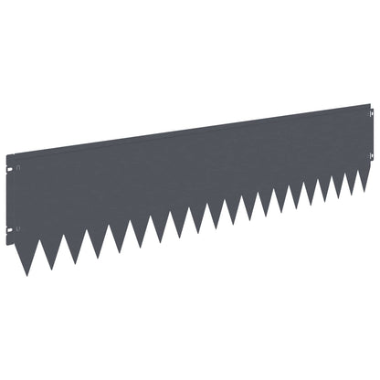 Lawn Edging 20 pcs 103 x 25 cm Steel Anthracite