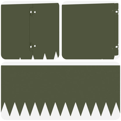 Lawn Edging 20 pcs 103 x 25 cm Steel Olive Green