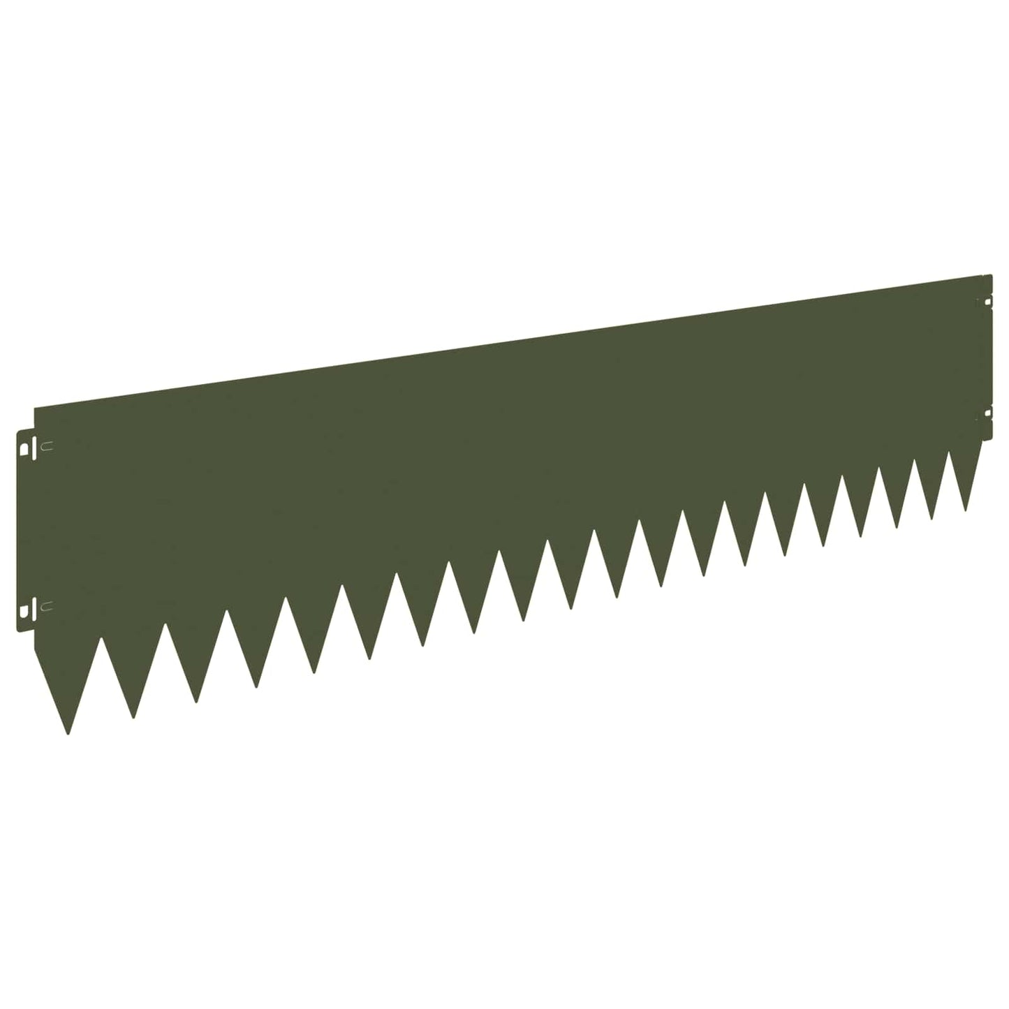 Lawn Edging 20 pcs 103 x 25 cm Steel Olive Green