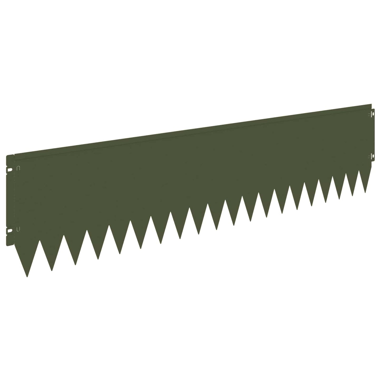 Lawn Edging 20 pcs 103 x 25 cm Steel Olive Green