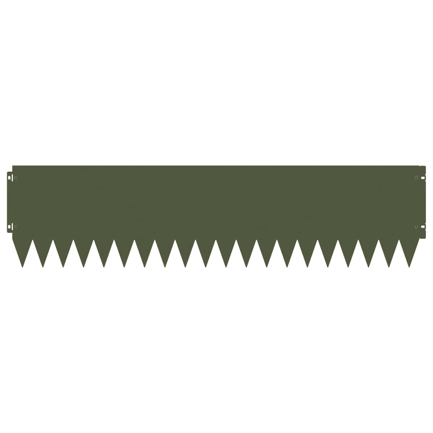 Lawn Edging 20 pcs 103 x 25 cm Steel Olive Green