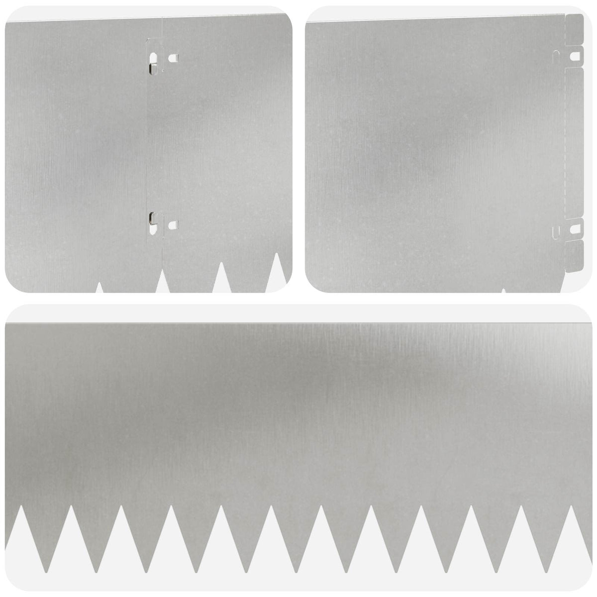 Lawn Edging 10 pcs 103 x 25 cm Steel Silver