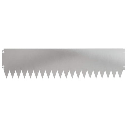 Lawn Edging 10 pcs 103 x 25 cm Steel Silver