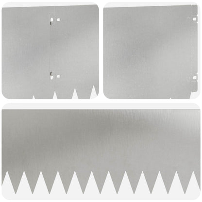 Lawn Edging 20 pcs 103 x 25 cm Stainless Steel Silver