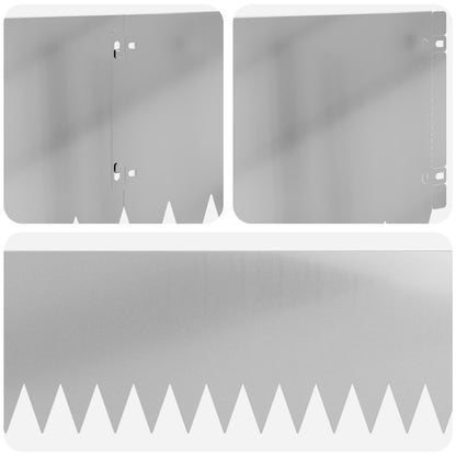 Lawn Edging 20 pcs 103 x 25 cm Steel Silver