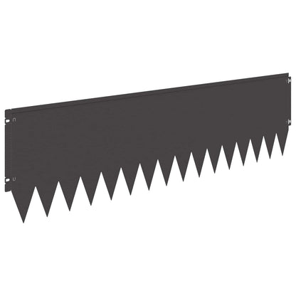 Lawn Edging 20 pcs 103 x 30 cm Steel Black
