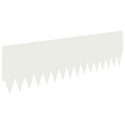 Lawn Edging 10 pcs 103 x 30 cm Steel White
