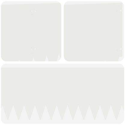 Lawn Edging 20 pcs 103 x 30 cm Steel White