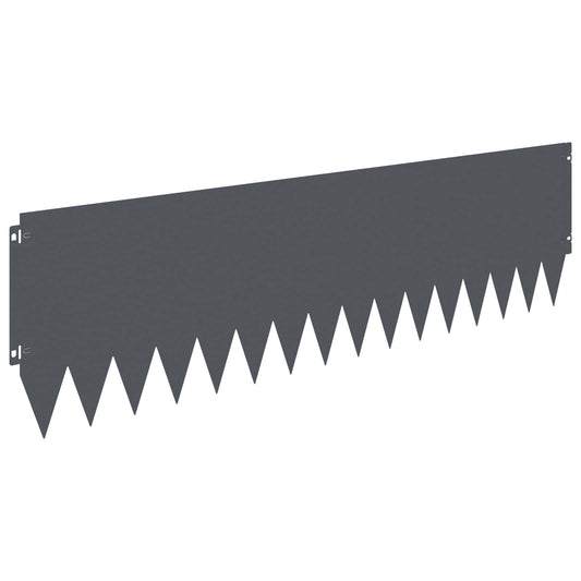 Lawn Edging 10 pcs 103 x 30 cm Steel Anthracite