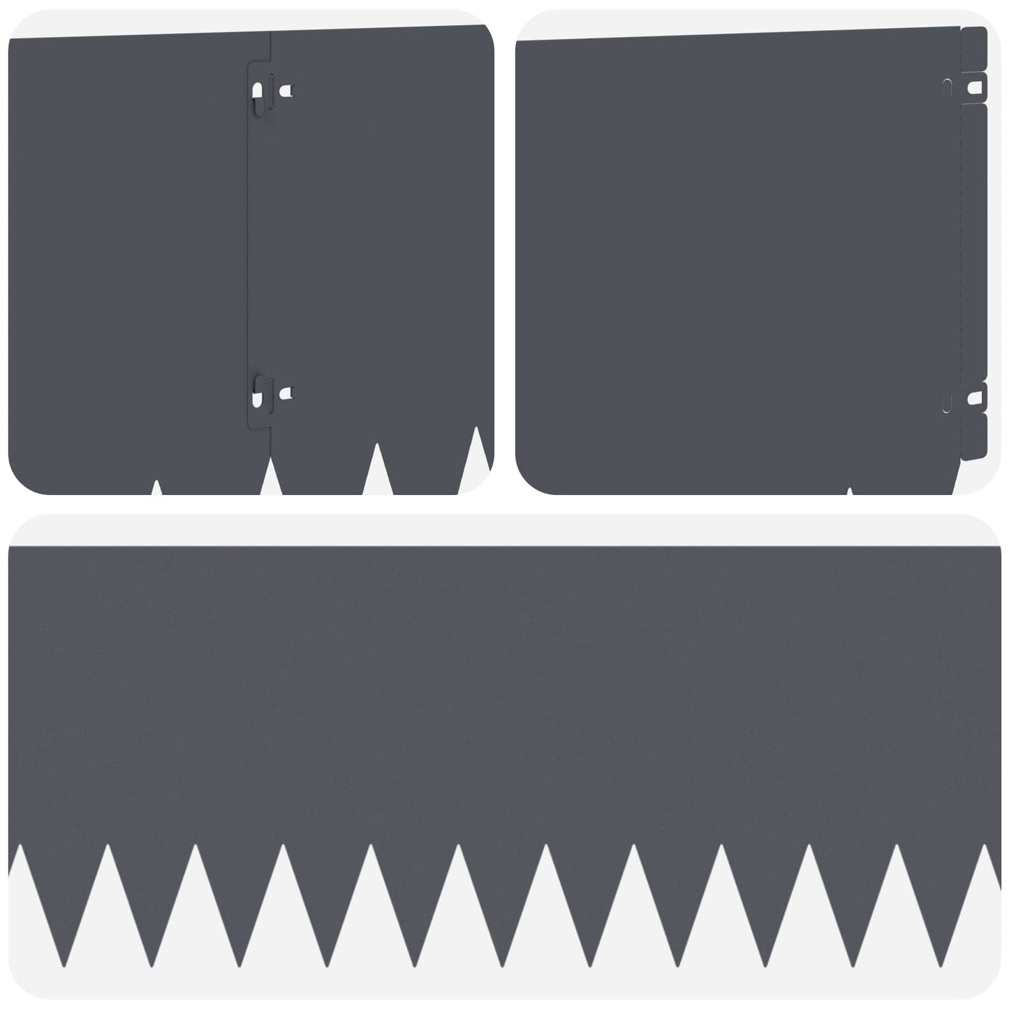 Lawn Edging 20 pcs 103 x 30 cm Steel Anthracite