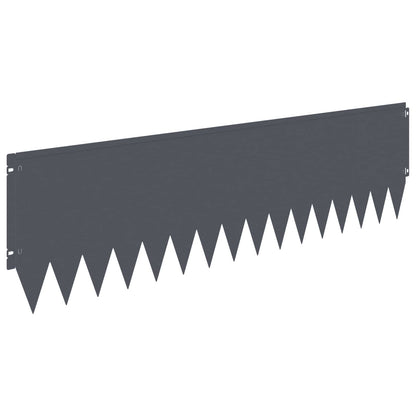Lawn Edging 20 pcs 103 x 30 cm Steel Anthracite