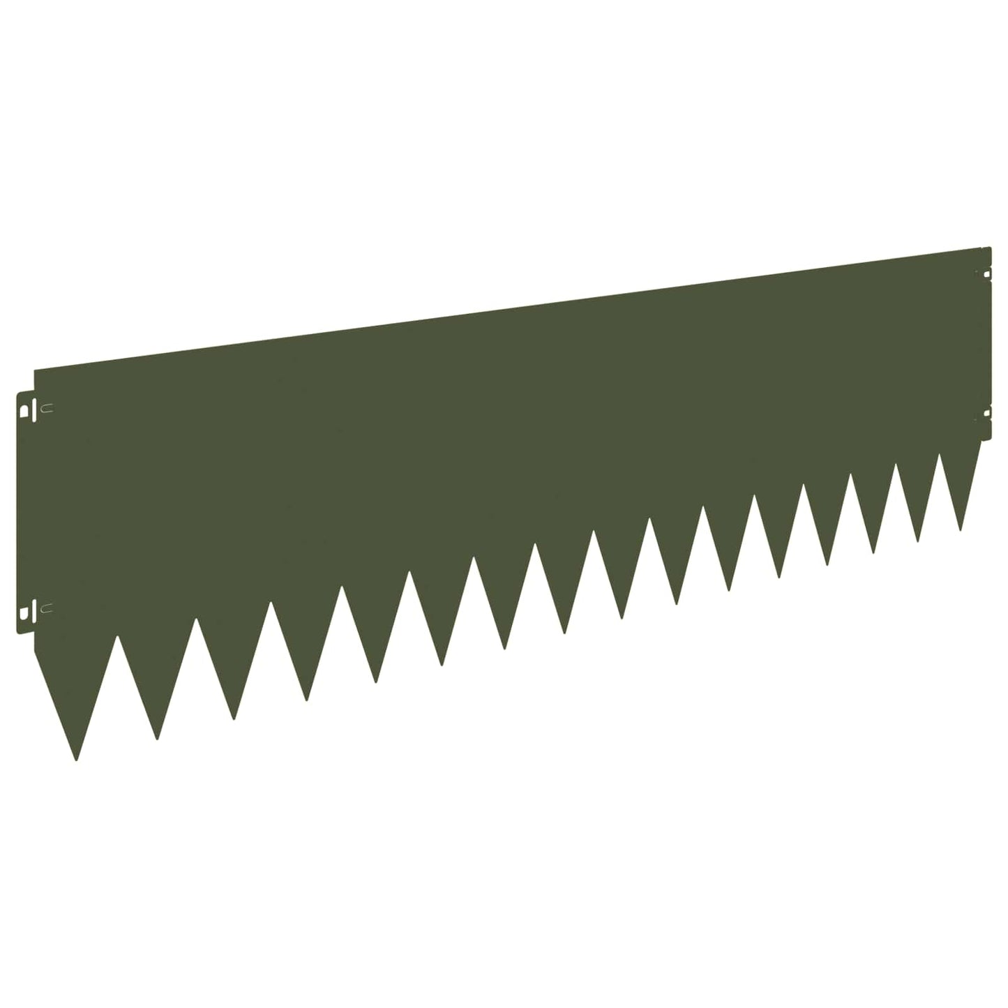 Lawn Edging 20 pcs 103 x 30 cm Steel Olive Green