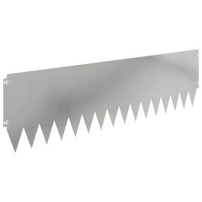 Lawn Edging 10 pcs 103 x 30 cm Stainless Steel Silver