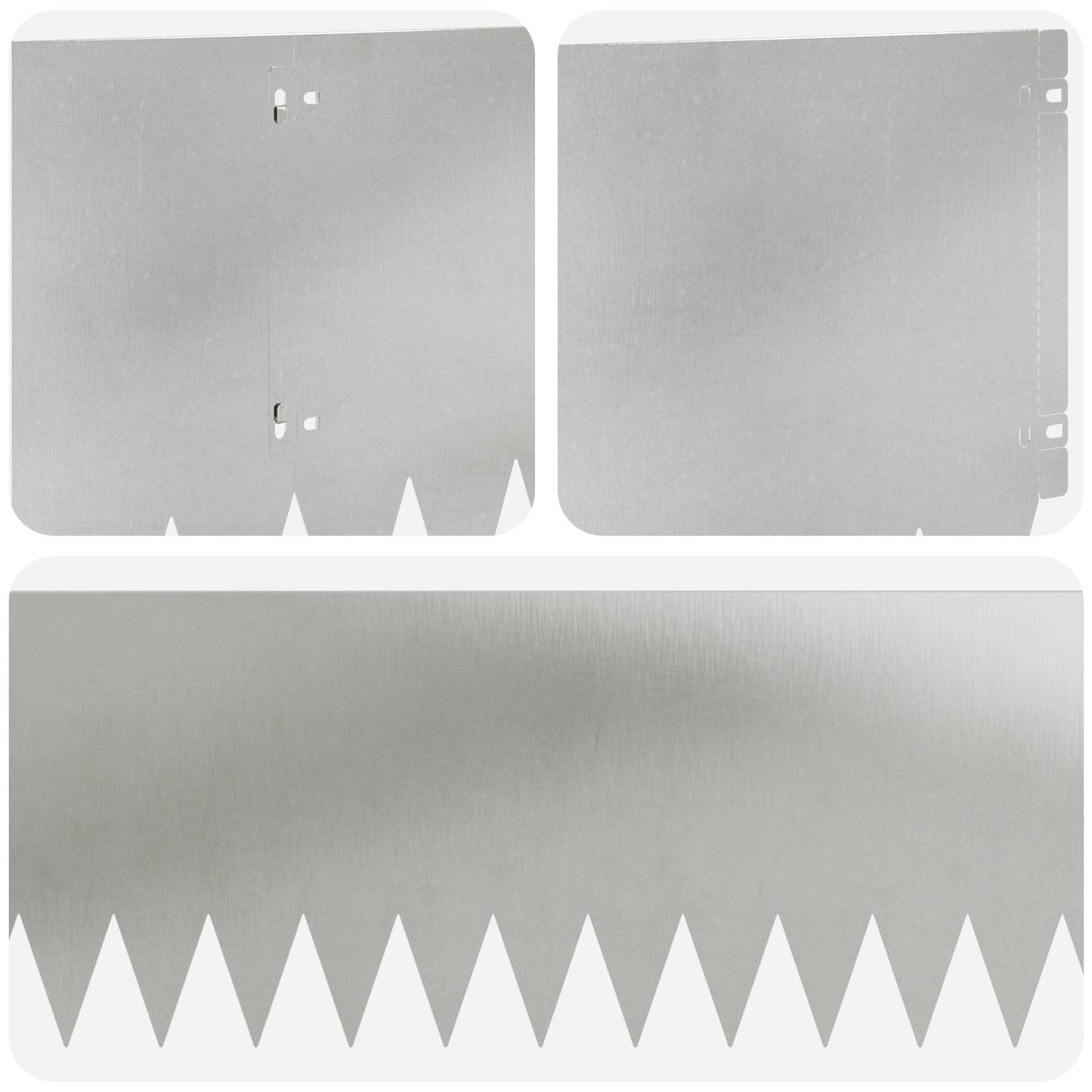 Lawn Edging 20 pcs 103 x 30 cm Steel Silver
