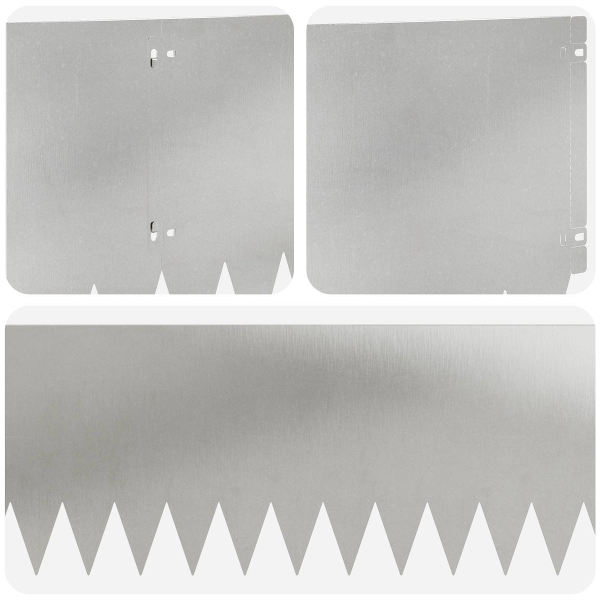 Lawn Edging 20 pcs 103 x 30 cm Steel Silver