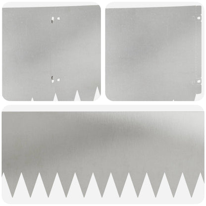 Lawn Edging 20 pcs 103 x 30 cm Steel Silver