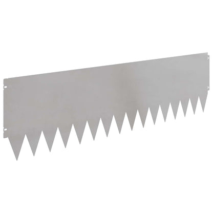 Lawn Edging 20 pcs 103 x 30 cm Steel Silver