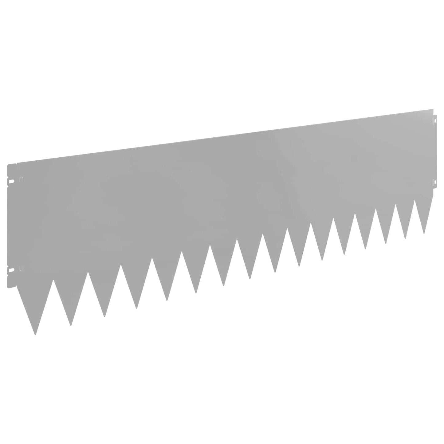 Lawn Edging 10 pcs 103 x 30 cm Steel Silver