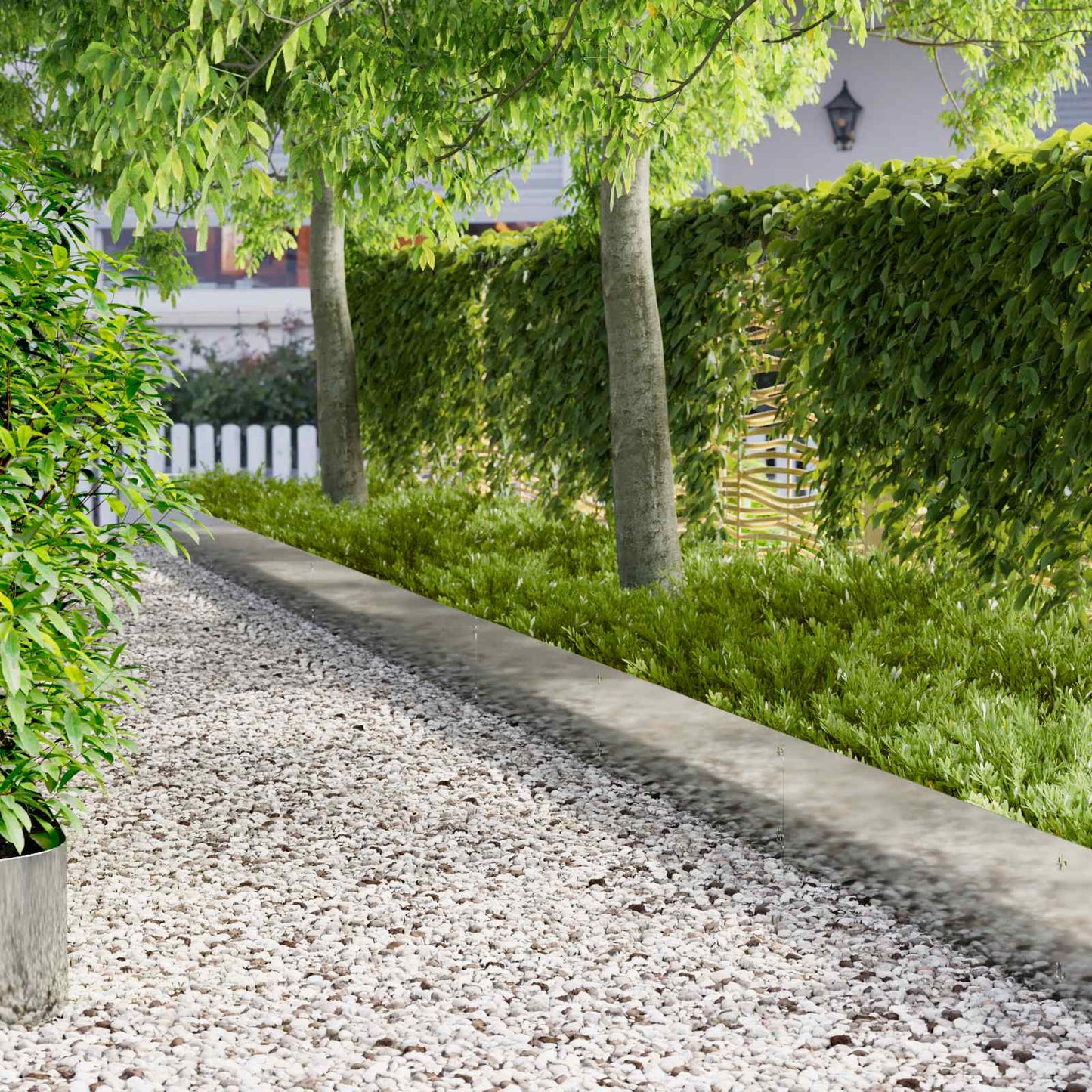Lawn Edging 20 pcs 103 x 30 cm Steel Silver