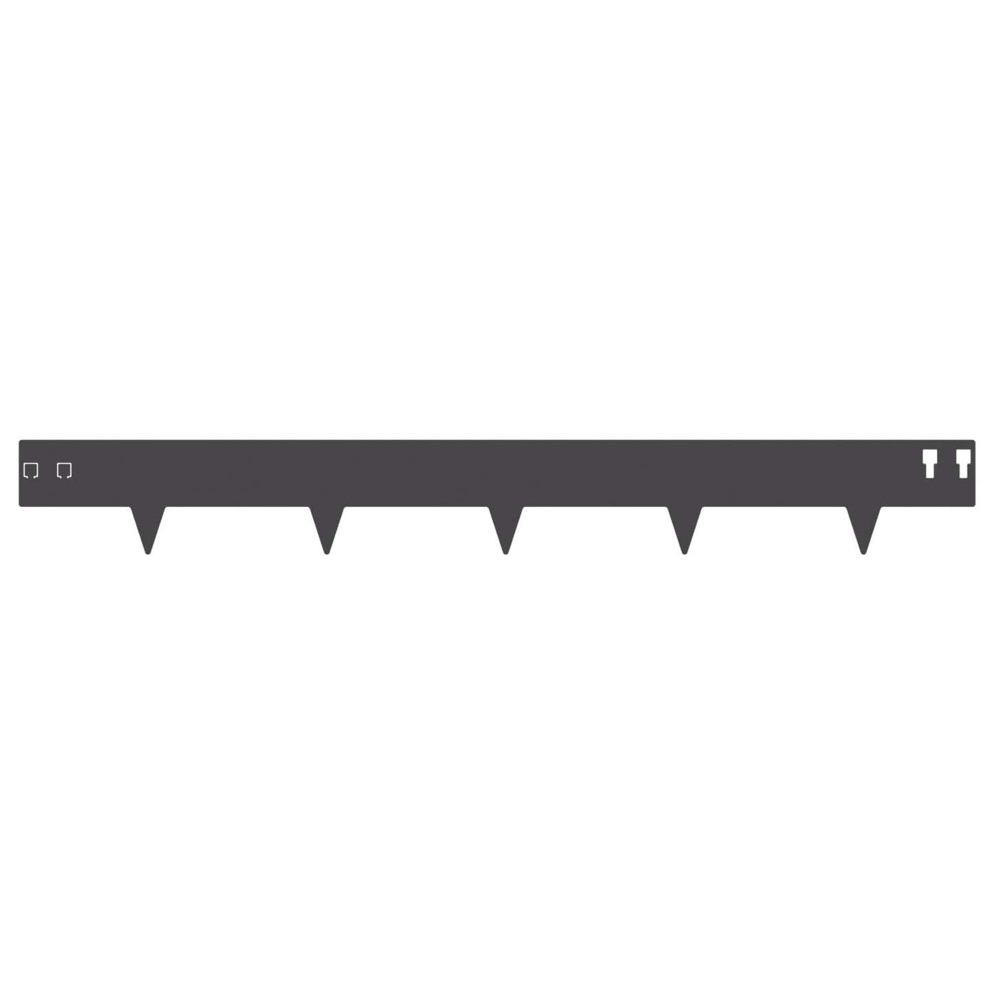 Lawn Edging 10 pcs 100 x 12 cm Steel Black