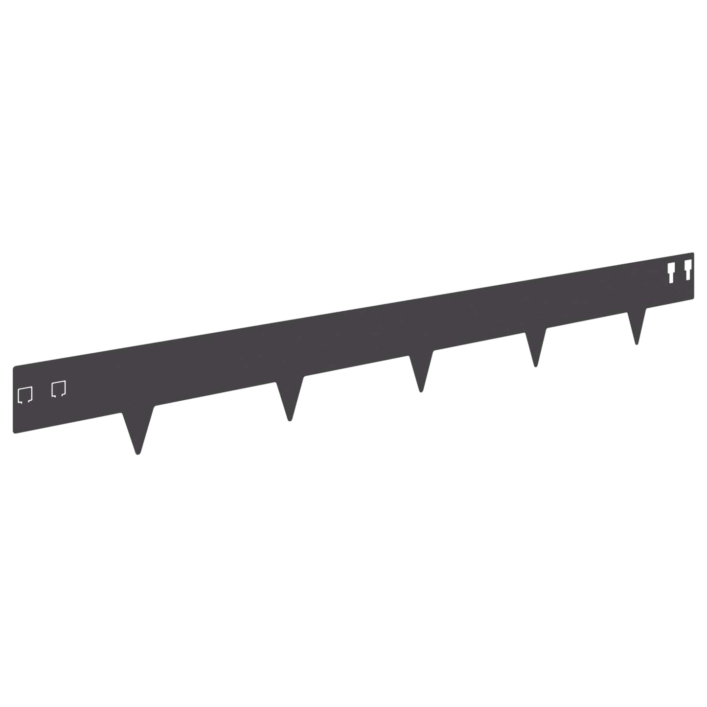 Lawn Edging 30 pcs 100 x 12 cm Steel Black
