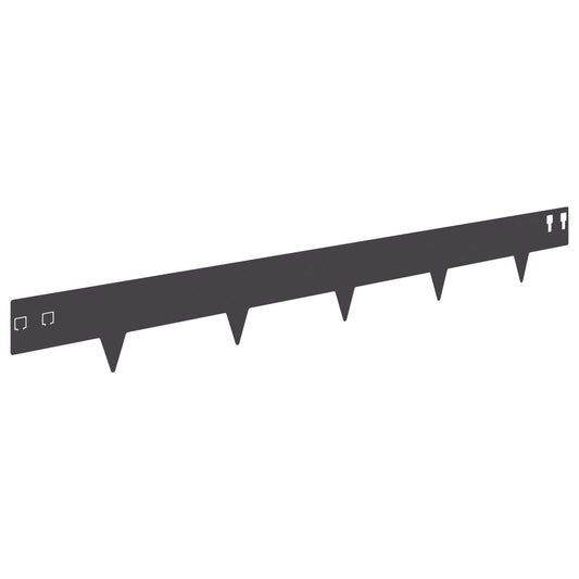 Lawn Edging 50 pcs 100 x 12 cm Steel Black