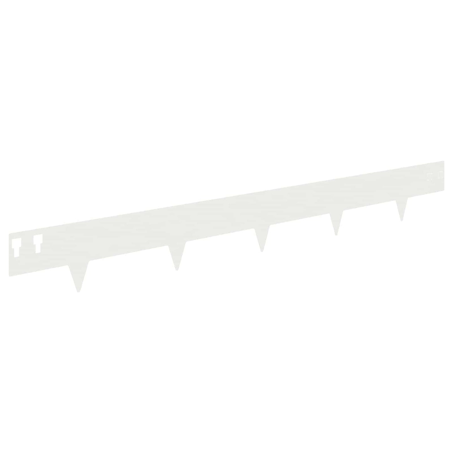 Lawn Edging 10 pcs 100 x 12 cm Steel White