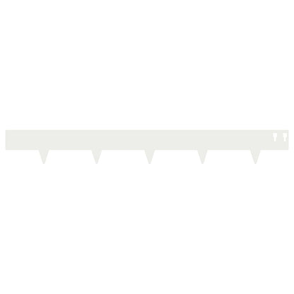 Lawn Edging 10 pcs 100 x 12 cm Steel White