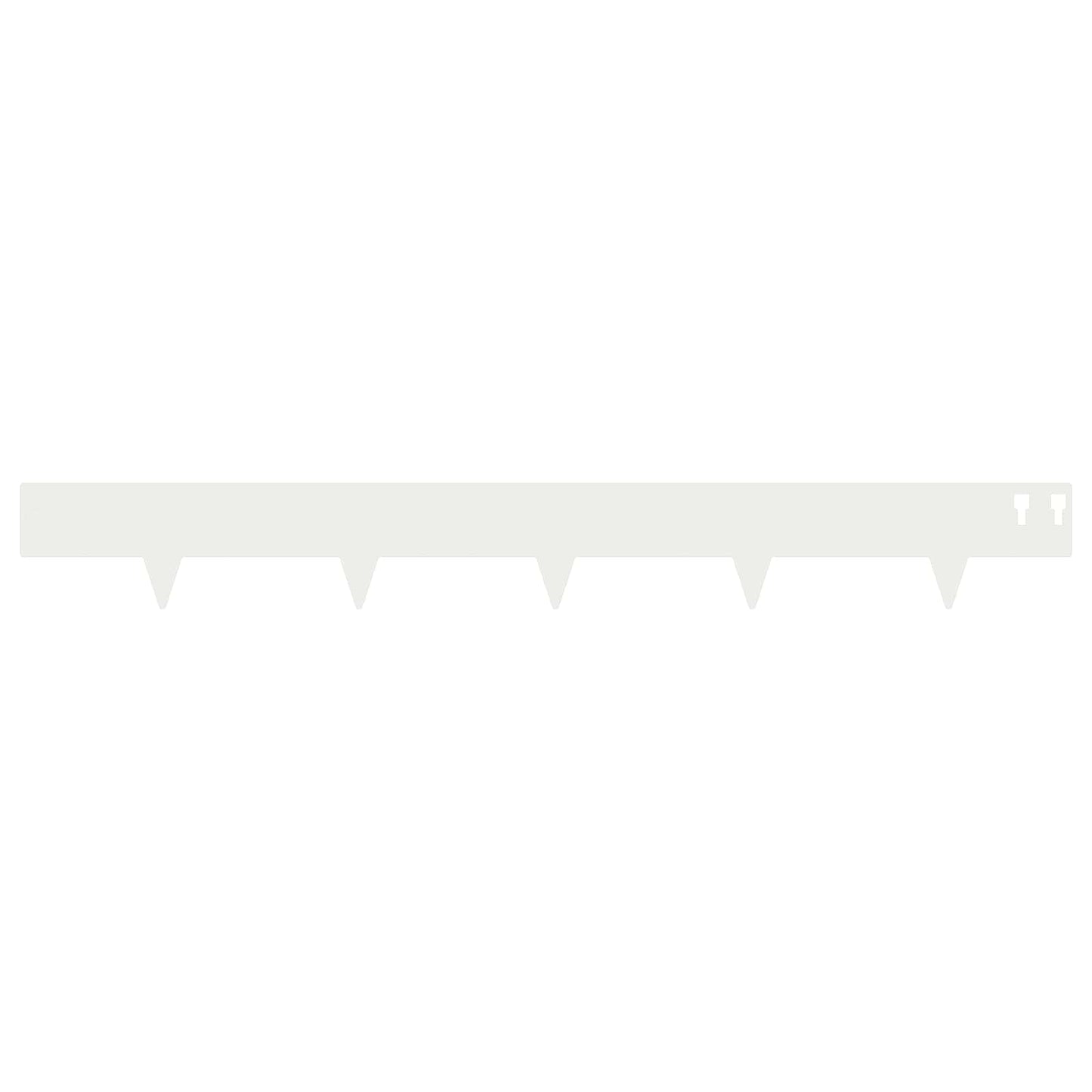 Lawn Edging 50 pcs 100 x 12 cm Steel White