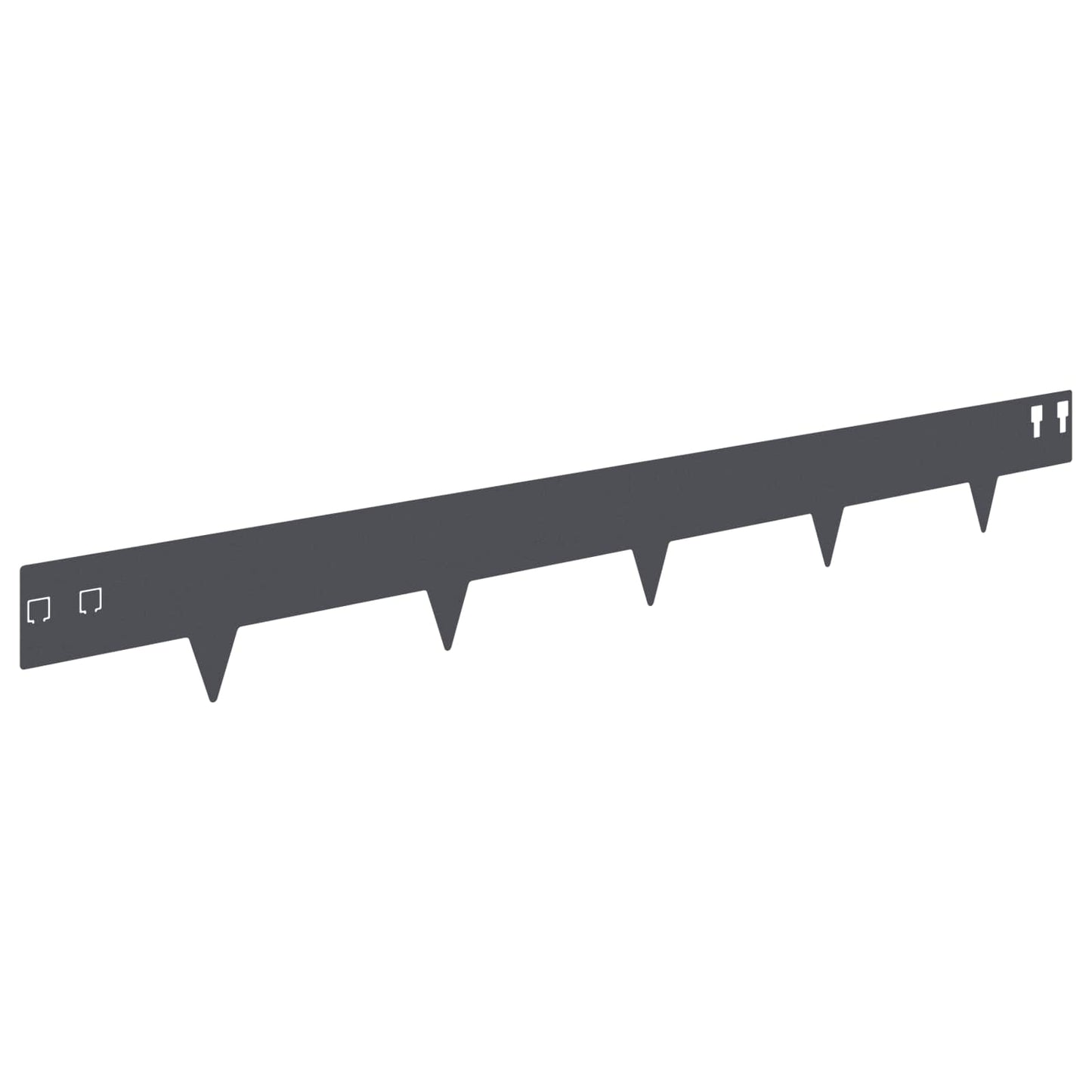 Lawn Edging 10 pcs 100 x 12 cm Steel Anthracite