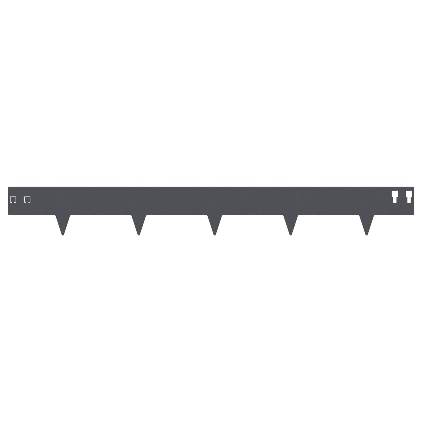 Lawn Edging 30 pcs 100 x 12 cm Steel Anthracite