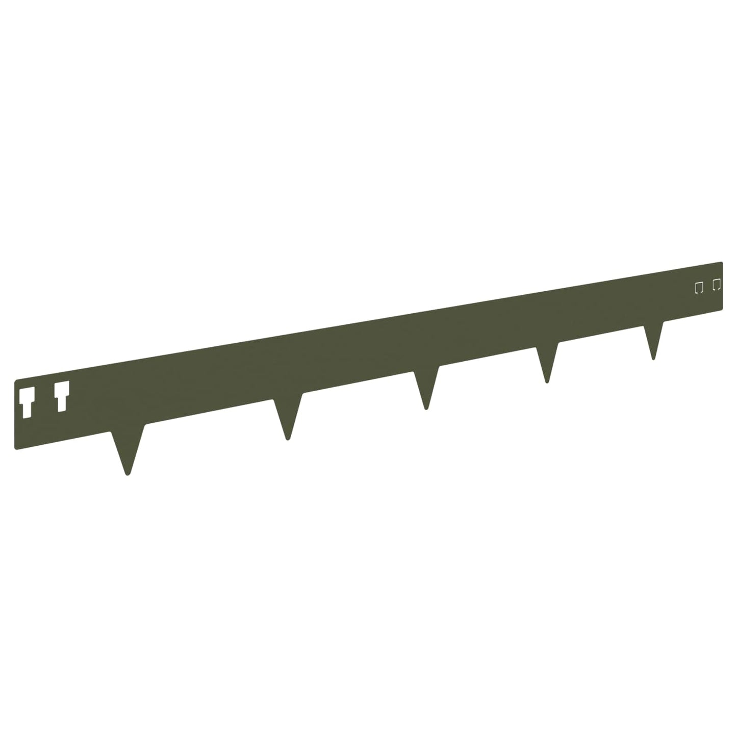 Lawn Edging 30 pcs 100 x 12 cm Steel Olive Green