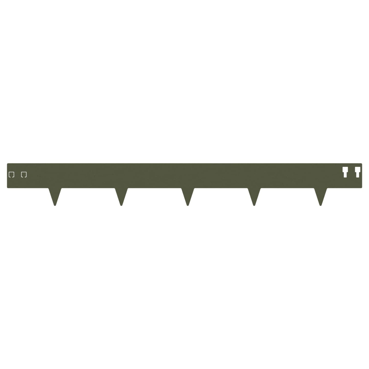 Lawn Edging 30 pcs 100 x 12 cm Steel Olive Green
