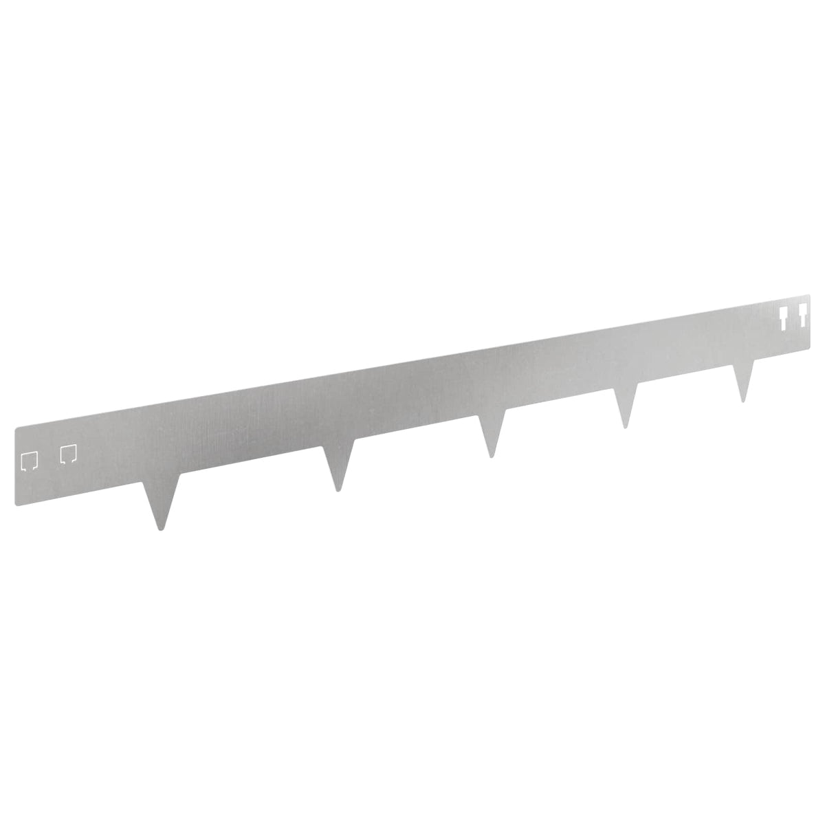 Lawn Edging 30 pcs 100 x 12 cm Steel Silver