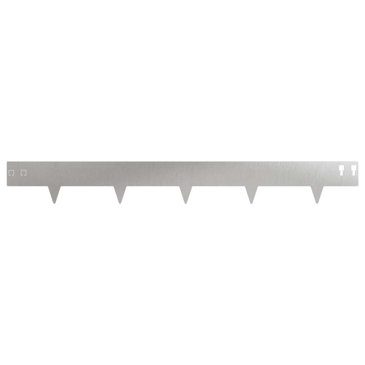 Lawn Edging 30 pcs 100 x 12 cm Steel Silver