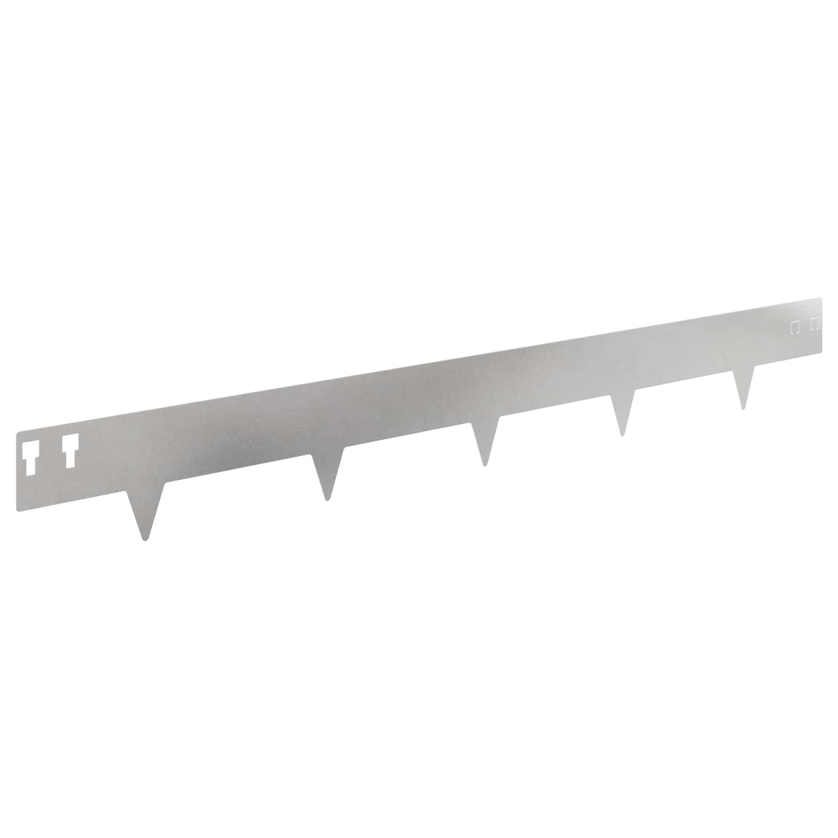 Lawn Edging 50 pcs 100 x 12 cm Stainless Steel Silver