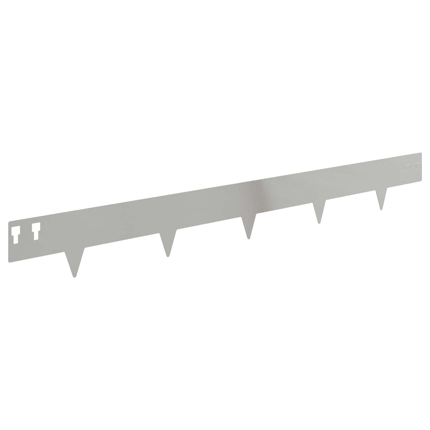 Lawn Edging 10 pcs 100 x 12 cm Steel Silver