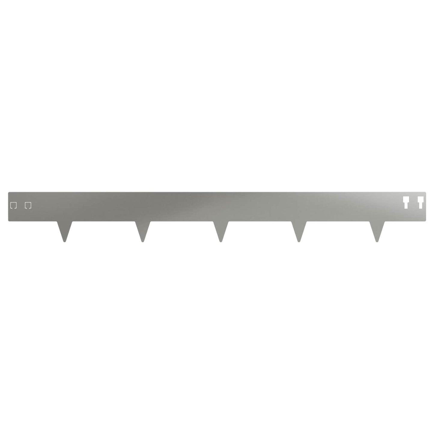 Lawn Edging 10 pcs 100 x 12 cm Steel Silver