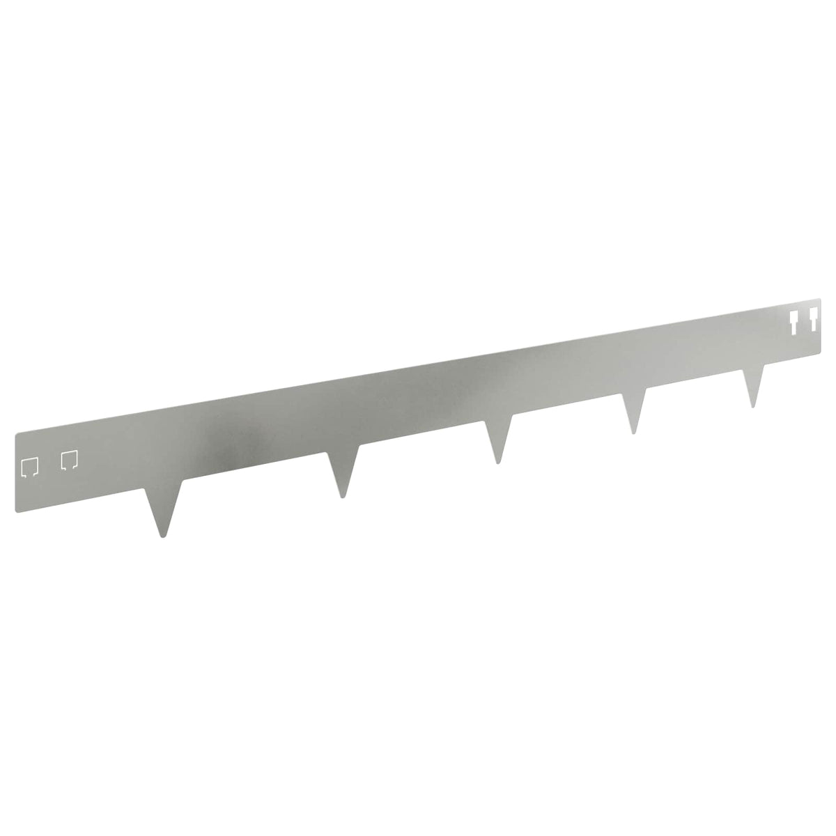 Lawn Edging 20 pcs 100 x 12 cm Steel Silver