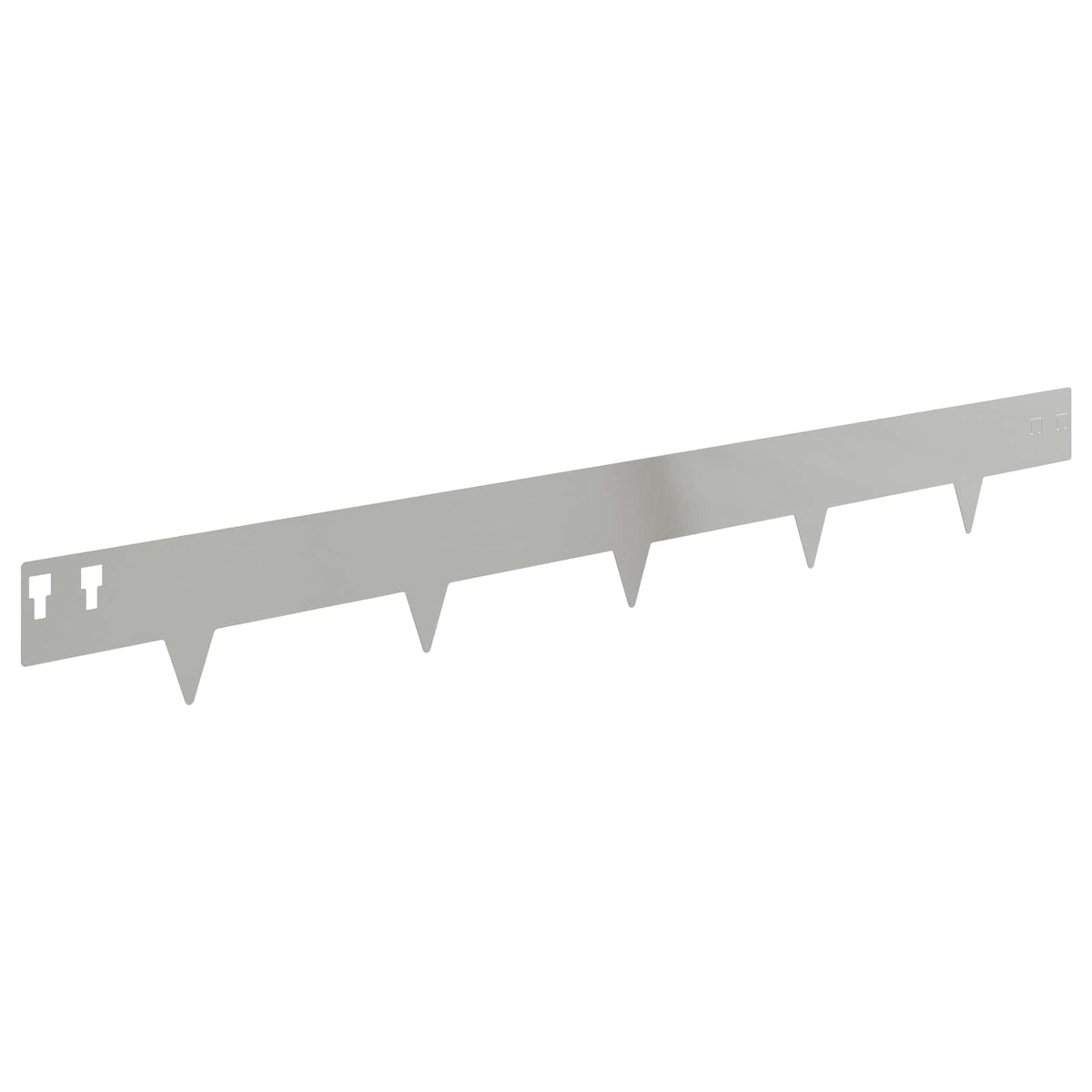 Lawn Edging 20 pcs 100 x 12 cm Steel Silver
