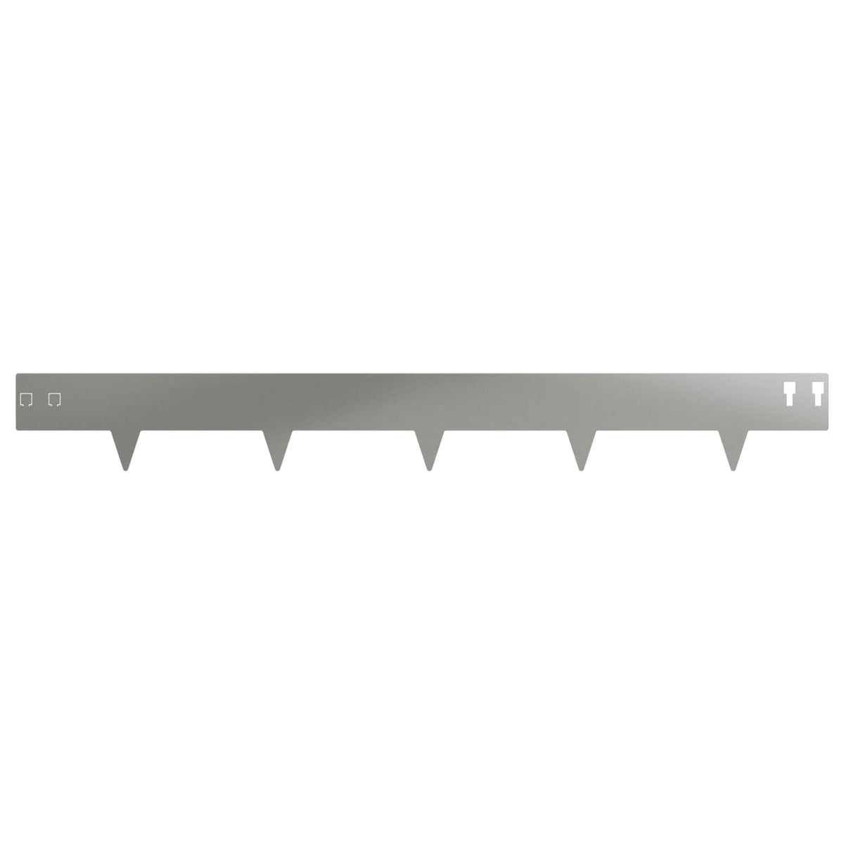 Lawn Edging 20 pcs 100 x 12 cm Steel Silver