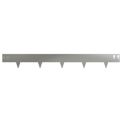 Lawn Edging 20 pcs 100 x 12 cm Steel Silver