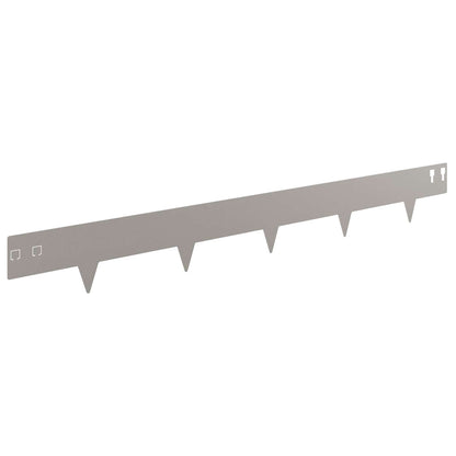 Lawn Edging 30 pcs 100 x 12 cm Steel Rusty