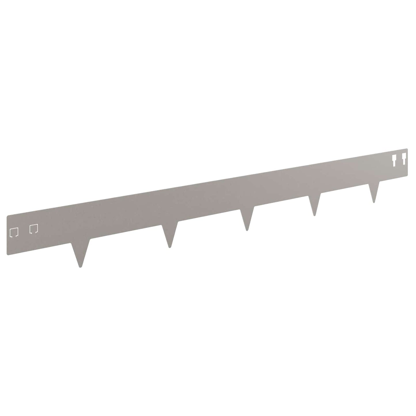 Lawn Edging 50 pcs 100 x 12 cm Steel Rusty